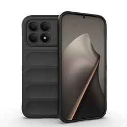 Enhanced Anti - Drop Soft Rubber Phone Case for Poco F8 ultra (Black)