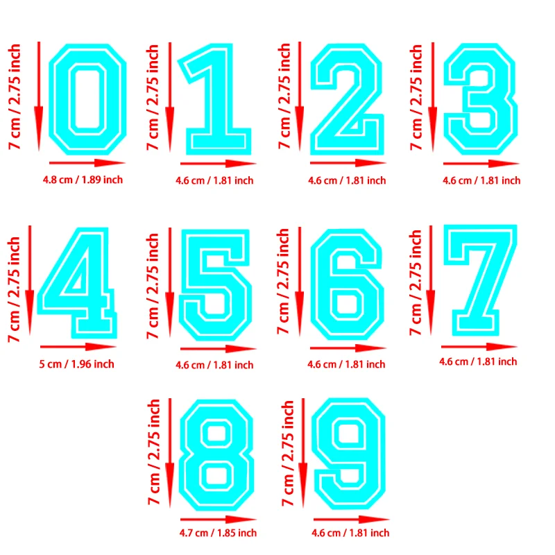 Set of 10 Mini Numerical Figures (0-9)