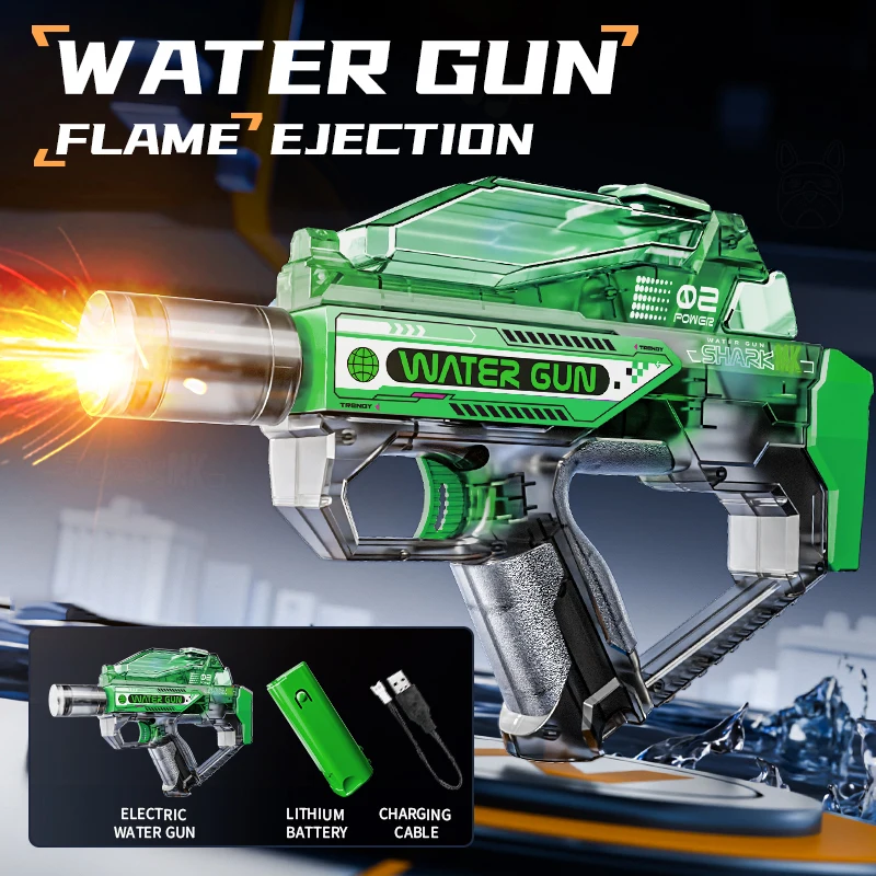 Pistolet à eau électrique avec lumières et sons pour enfants_voghion.com