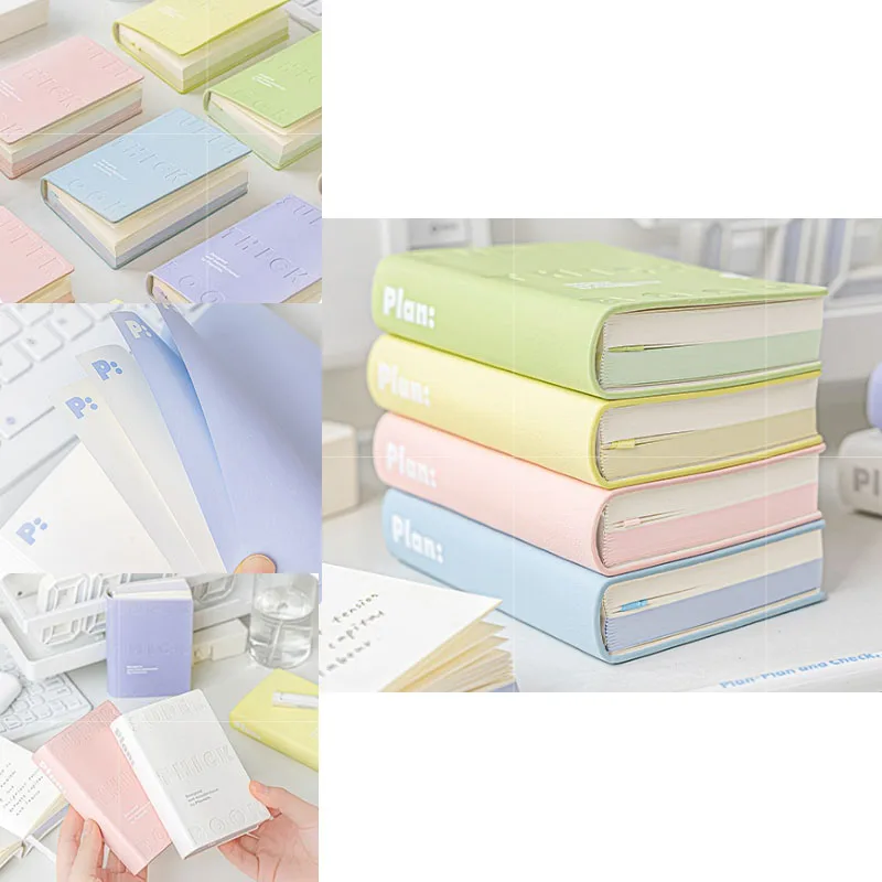 PU Leather Portable Notebook with Blank Inner Pages for Study and Memo