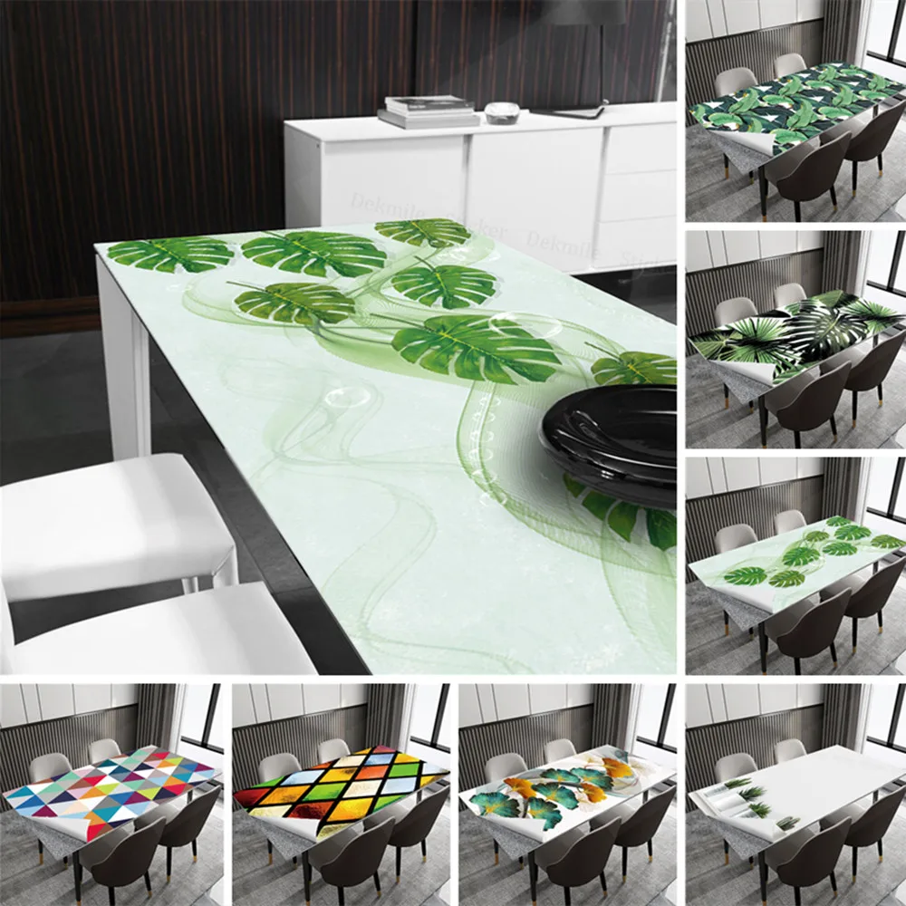 

Tropical Green Plant Matte Surface Table Sticker Transfers Cover For Kitchen Bathroom Tables Desktop Hard-wearing Art Wall Decal