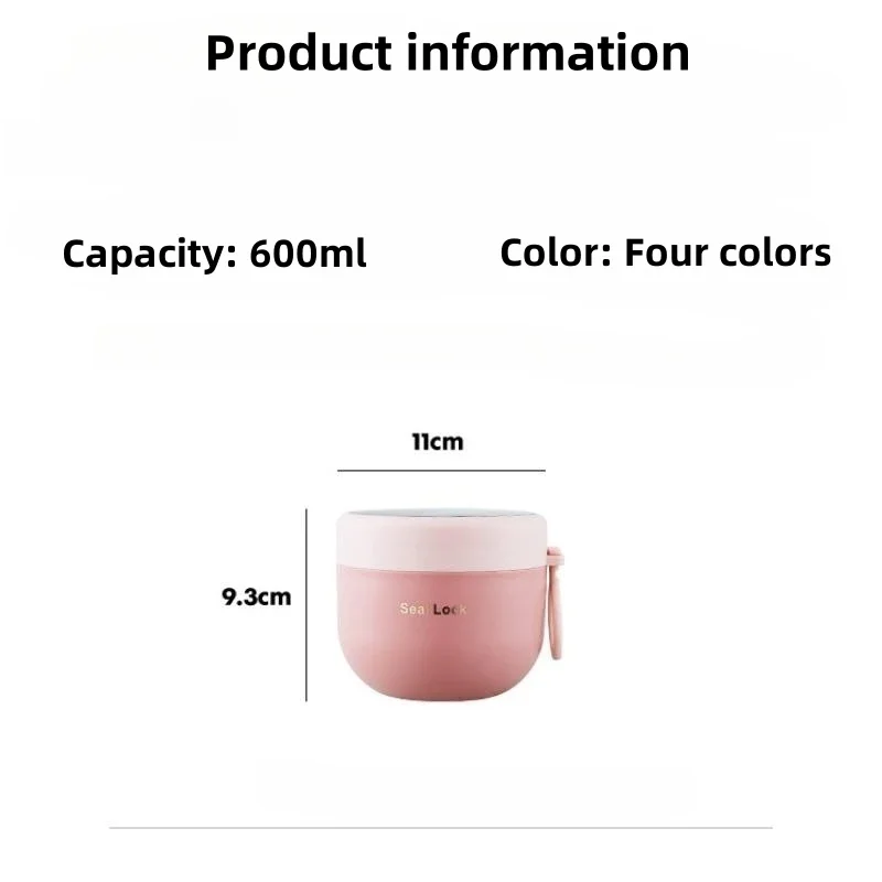 Stainless Steel Soup Noodle Bowl with Lid Microwave Safe Lunch Box