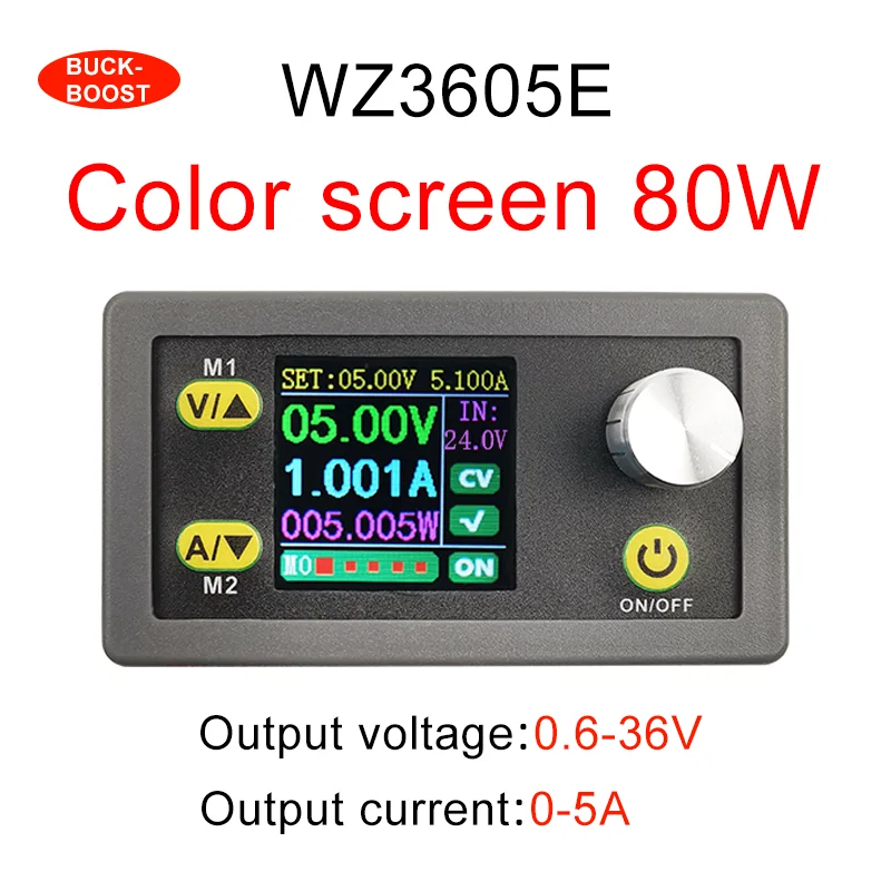 WZ3605E DC понижающий преобразователь постоянного тока CC CV 36 В 5A Регулируемый