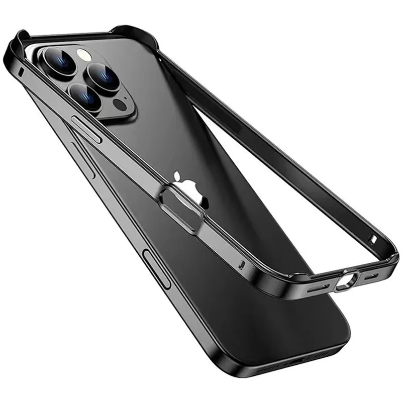 Coque pare-chocs en alliage d'aluminium pour IPhone 16 15 14 13 12 11 Pro Max Plus E 16E 16Pro I16 ProMax, couverture intérieure souple pour téléphone