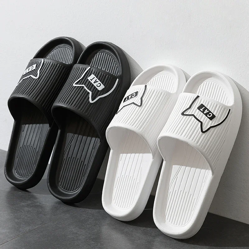 Fashion Cartoon Couple Non-slip Flat Slides Summer Lithe Sandals For Women Men Slippers Ladies' Home Shoes Indoor Flip Flops women slippers women flip flops flip flops women sandals men slippers