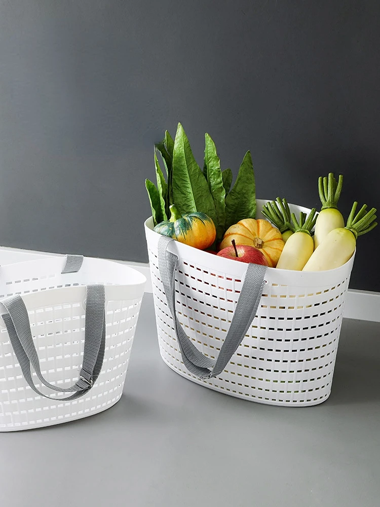 

Многофункциональная Корзина для овощей, портативная маленькая корзина для ванной, пластиковая корзина для хранения закусок