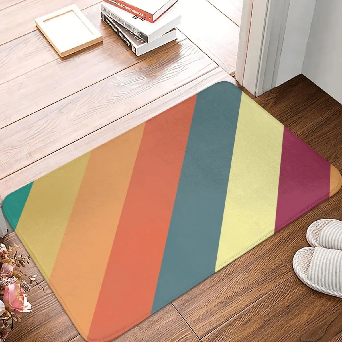 

Bath Mat Ten Cool And Coordinating Colors Decor 3D Rug Carpet Doormat Nonslip Entrance Living Room Home Kitchen Washable Bedroom