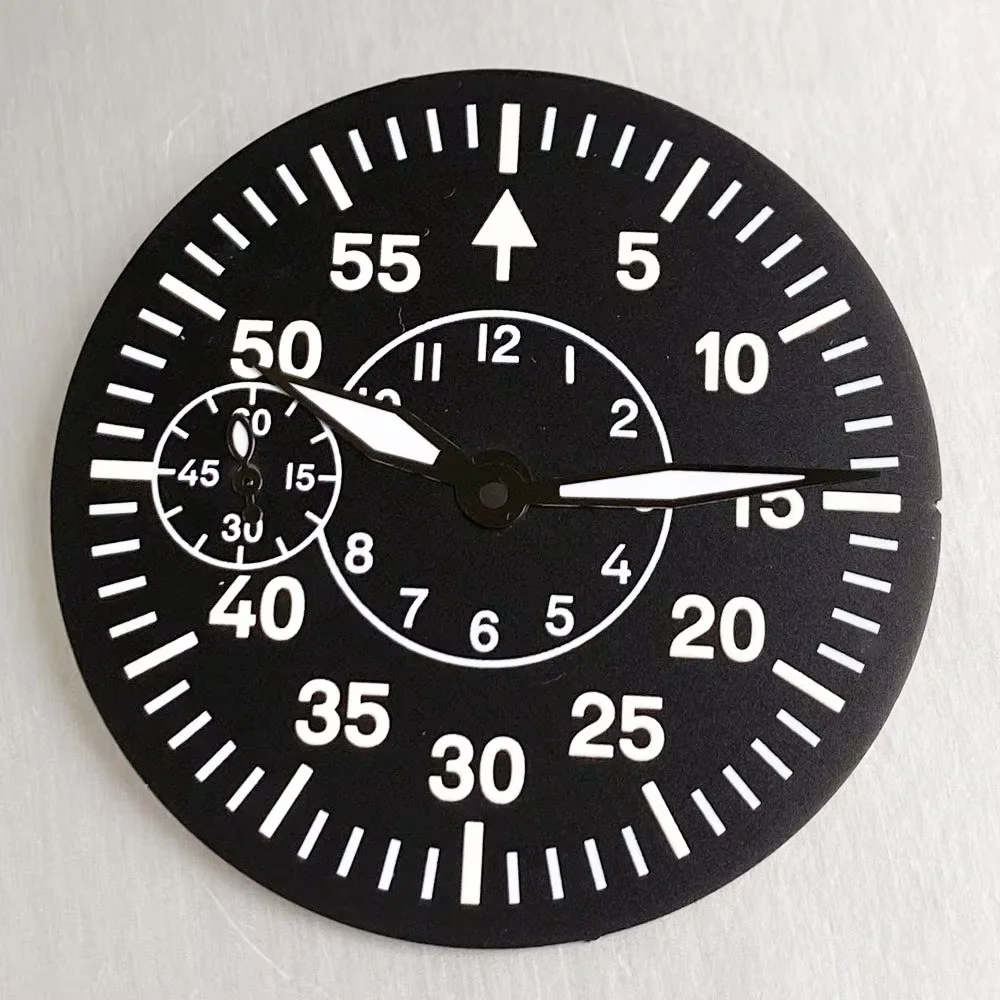 42mm Retro Pilot Watch Case with Sapphire Crystal and Luminous Dial