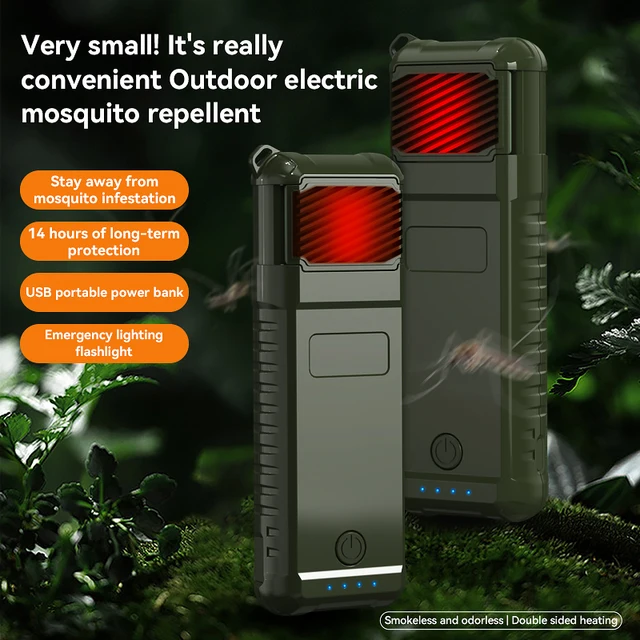 Usb Töltő Kikötő Kültéri Kemping Szúnyog Diszpeller Hordozható Elektromos Lítium Akkumulátor Fűtési Koka Vezeték Nélküli Szúnyoggyilkos - Image 2