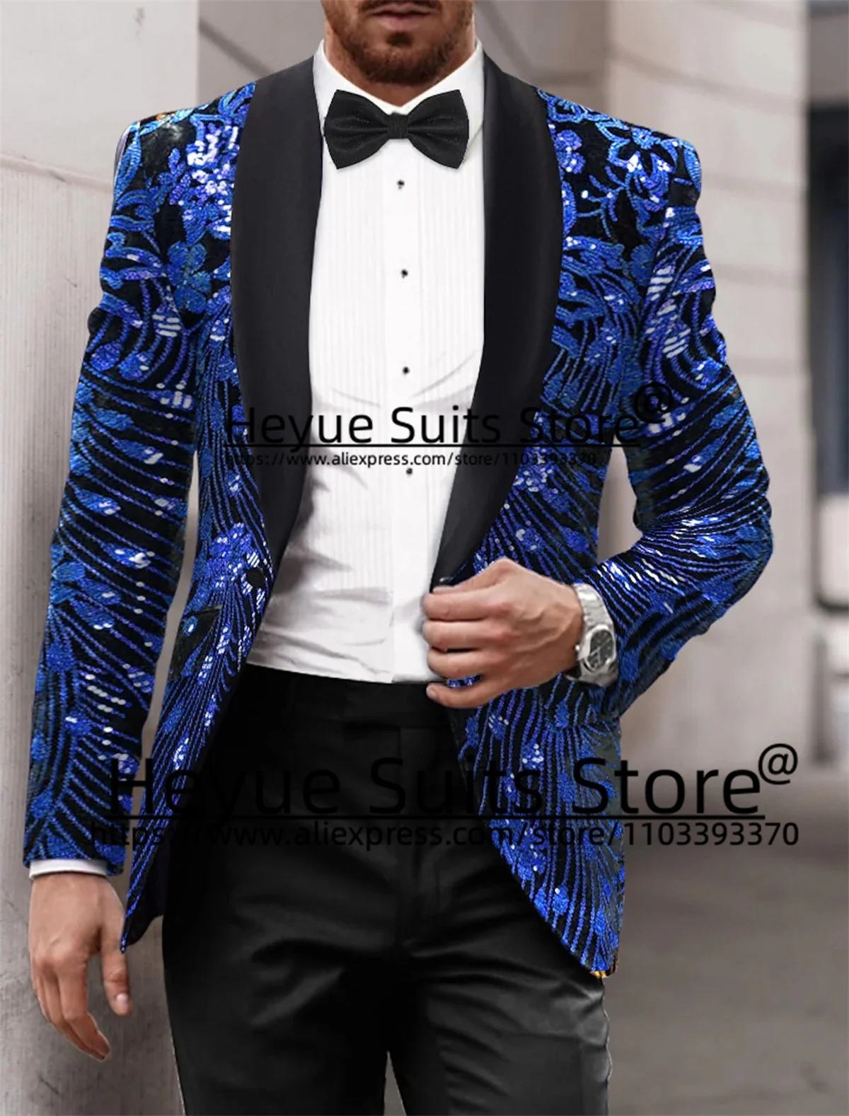 Luxuly Green Jacquard Men Suits Slim Fit Tailor Made Groom Formal Tuxedos Party2 Pieces Sets Elegant Male Blazer Terno Masculino