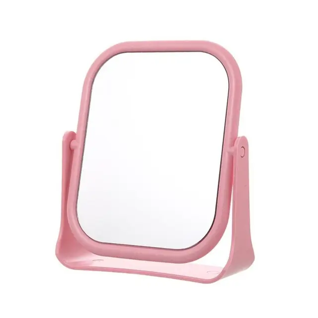 Miroir de Maquillage de Bureau Pliable, Résistant à 360, Rotatif, Double Face, Princesse, Portable, avec Support, Carré, Rond, pour la Maison 5