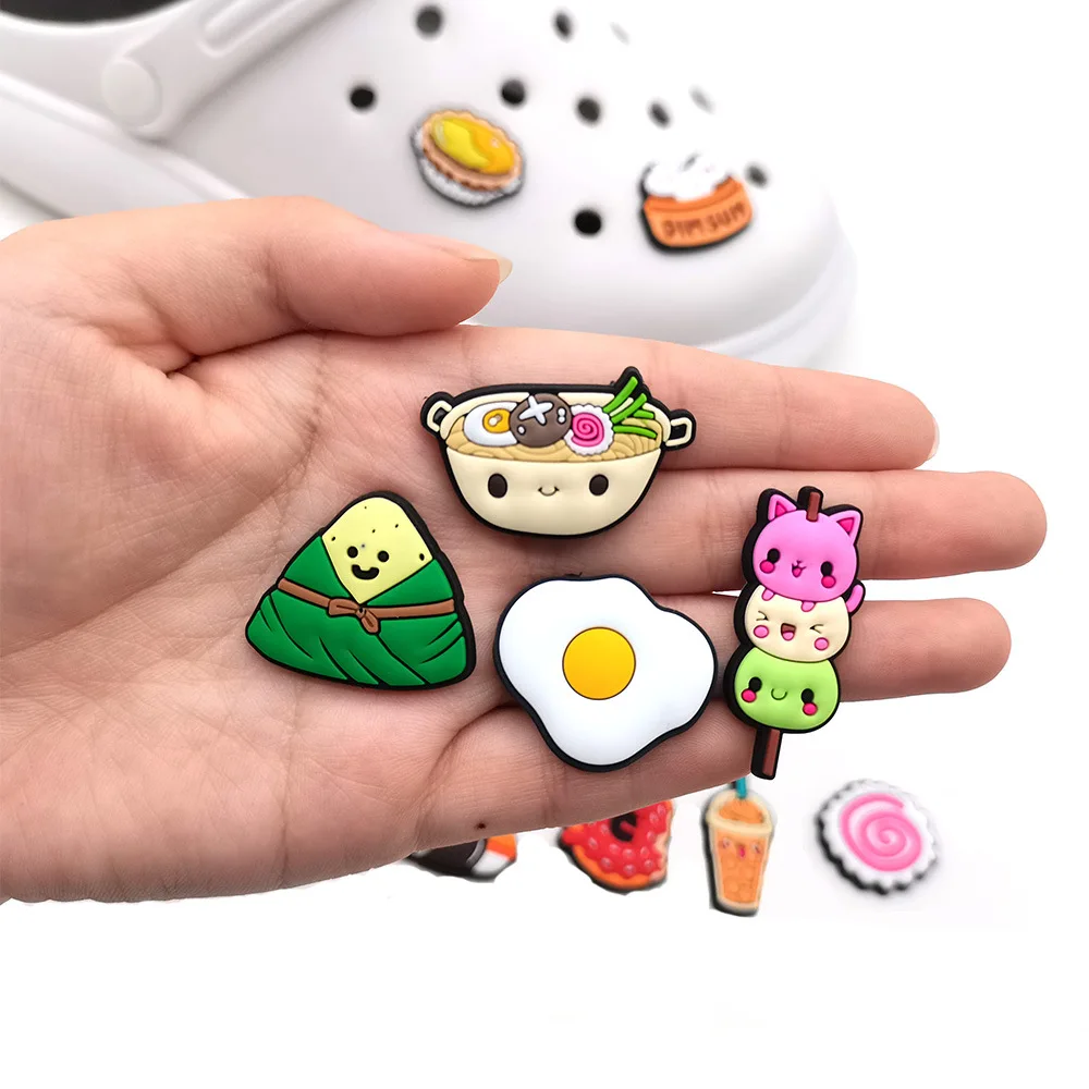

Hot Sale 1pcs PVC Food Accessories for Crocs Charms Men Badge Women Sandals Buckle Kids Pins Shoe Decoration Jeans Wristbands