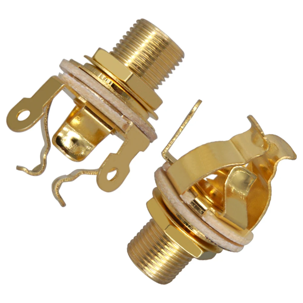 2 Stück 1/4 Zoll 6,35mm Gitarren-Mono-Klinkenbuchse Elektrogitarren-Mono-Klinkenstecker Mono-Ausgangsanschluss Gitarrenzubehör – Detail 11