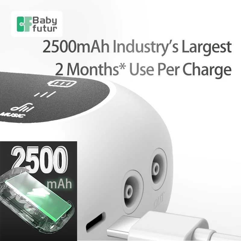 【Baby Futur】Rechargeable Baby Nasal Aspirator for Newborns 0-24M-Cordless 9-Level Gentle Suction, Night Light, Quiet Mucus Cle