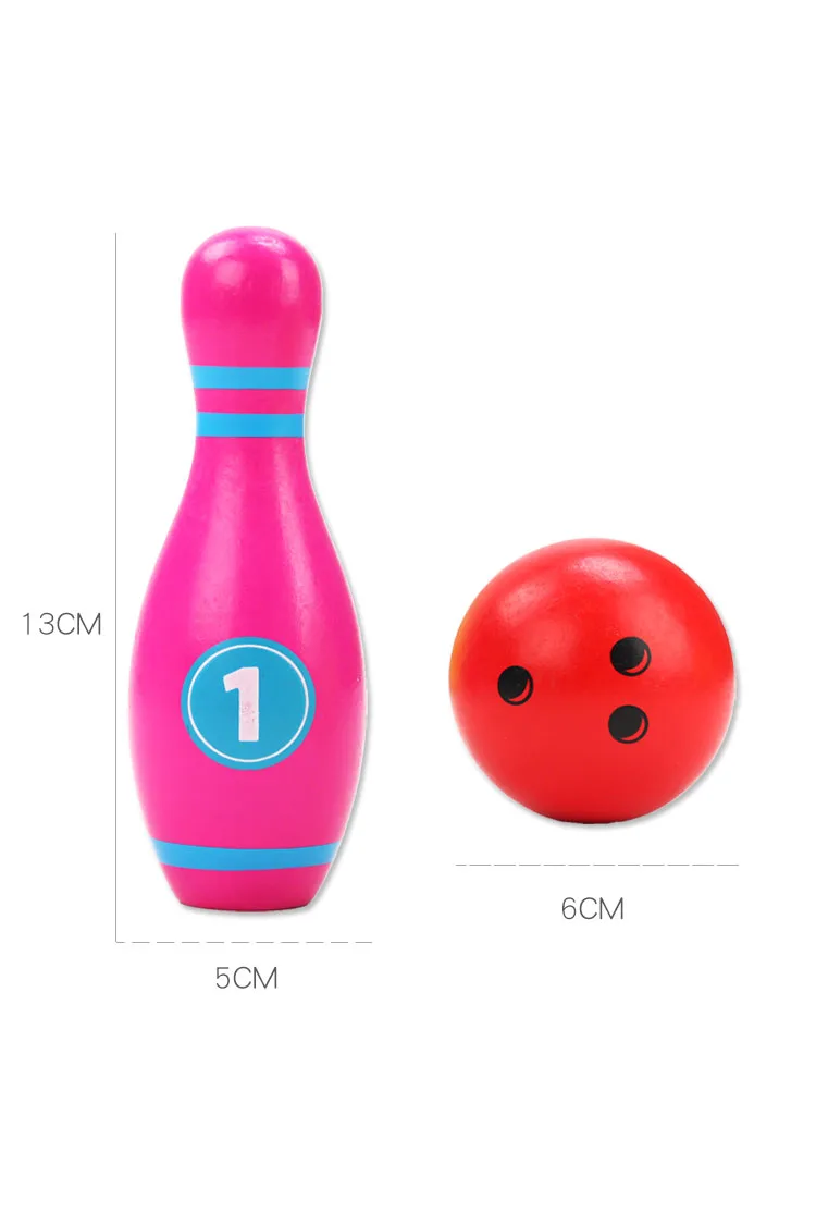 Wooden Bowling for Children Indoor Sports Set Kindergarten Baby Parent-child Outdoor Ball