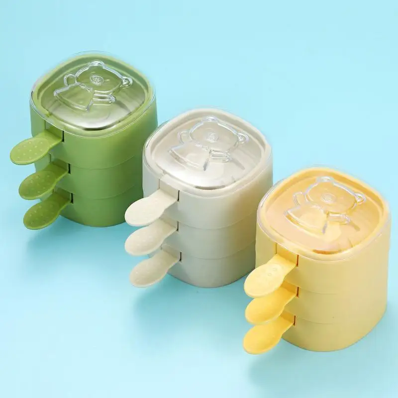 Creative Popsicle Mold Multi-layer Cat Paw Ice Cream Mould Quick Release Easy Clean Ice Mold Summer Popsicles Silicone