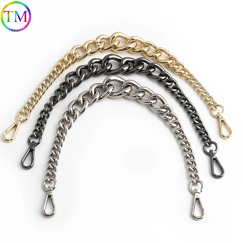 45/90/120CM Metal Aluminum Bag Chain Replacement Parts Accessories For Hand-Woven Shoulder Handbag DIY Handmade Detachable Strap bag bandage replacement crossbody new handles handbag accessories colourful bag belt detachable fashionable sling shoulder strap