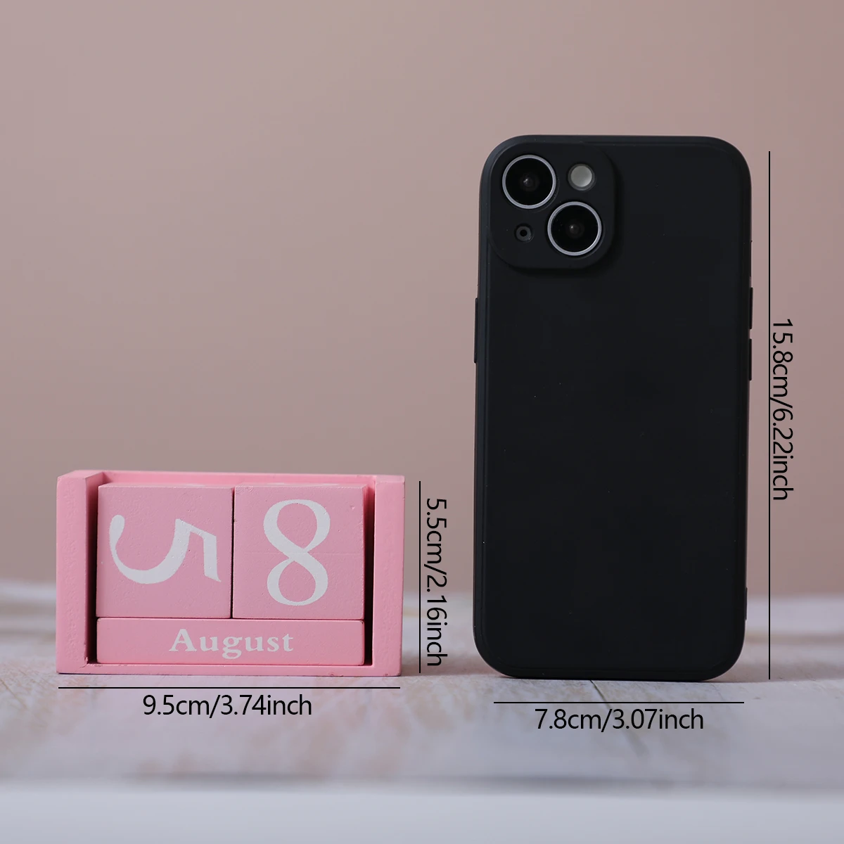 1set（6pcs）Vintage Wooden Perpetual Calendar Eternal Blocks Month Date Display Desktop Accessories Photography Props Home Office