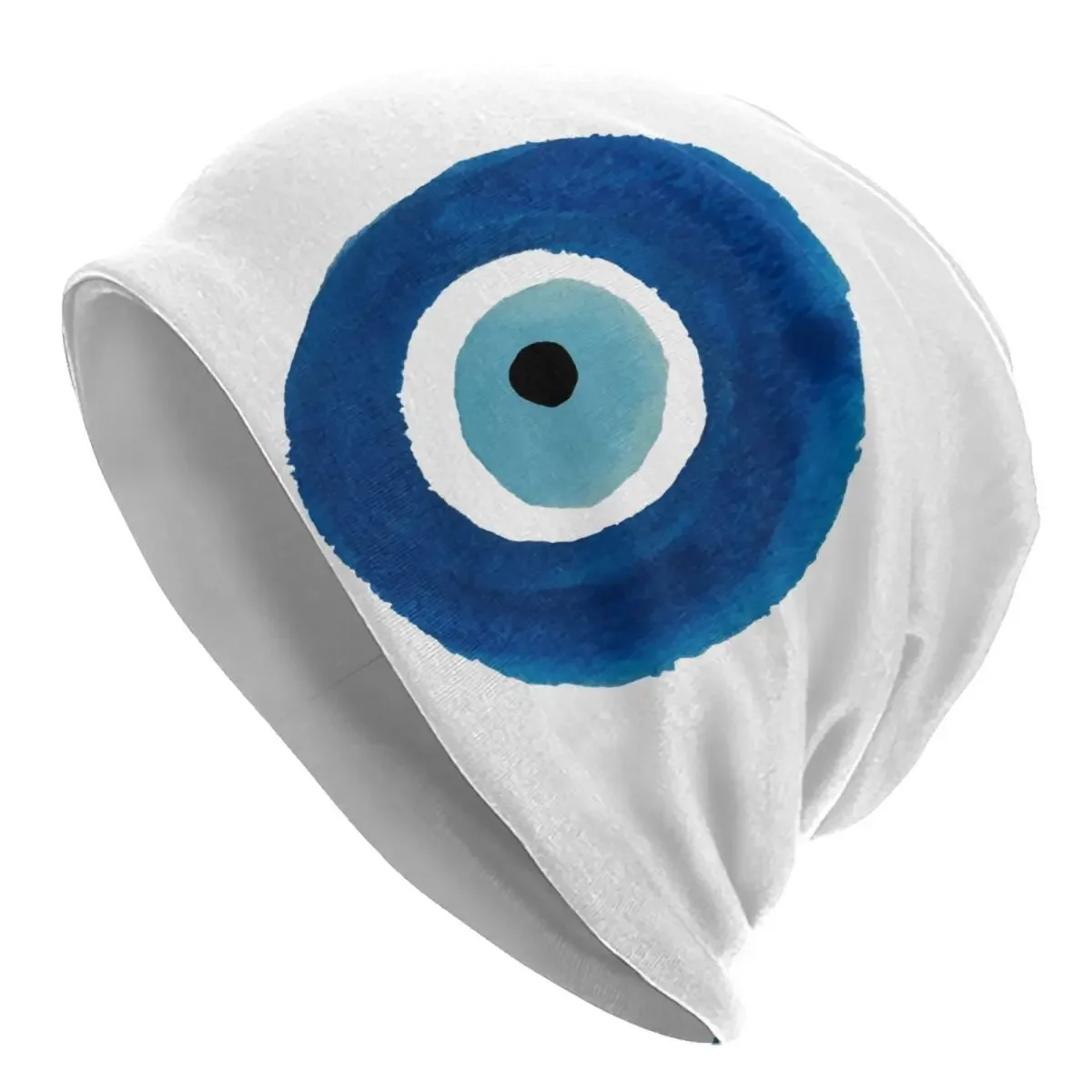 

Watercolor Evil Eye Nazar Painting Skullies Beanies Caps Men Women Outdoor Winter Warm Knitted Hat Adult Hamsa Charm Bonnet Hats