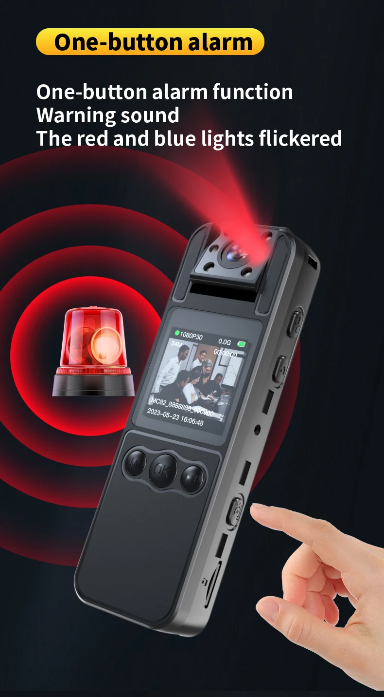 מצלמה עם אודיו וידאו הקלטה 180 ° עדשה מסתובבת, hd 1080p, 6 שעות סוללה