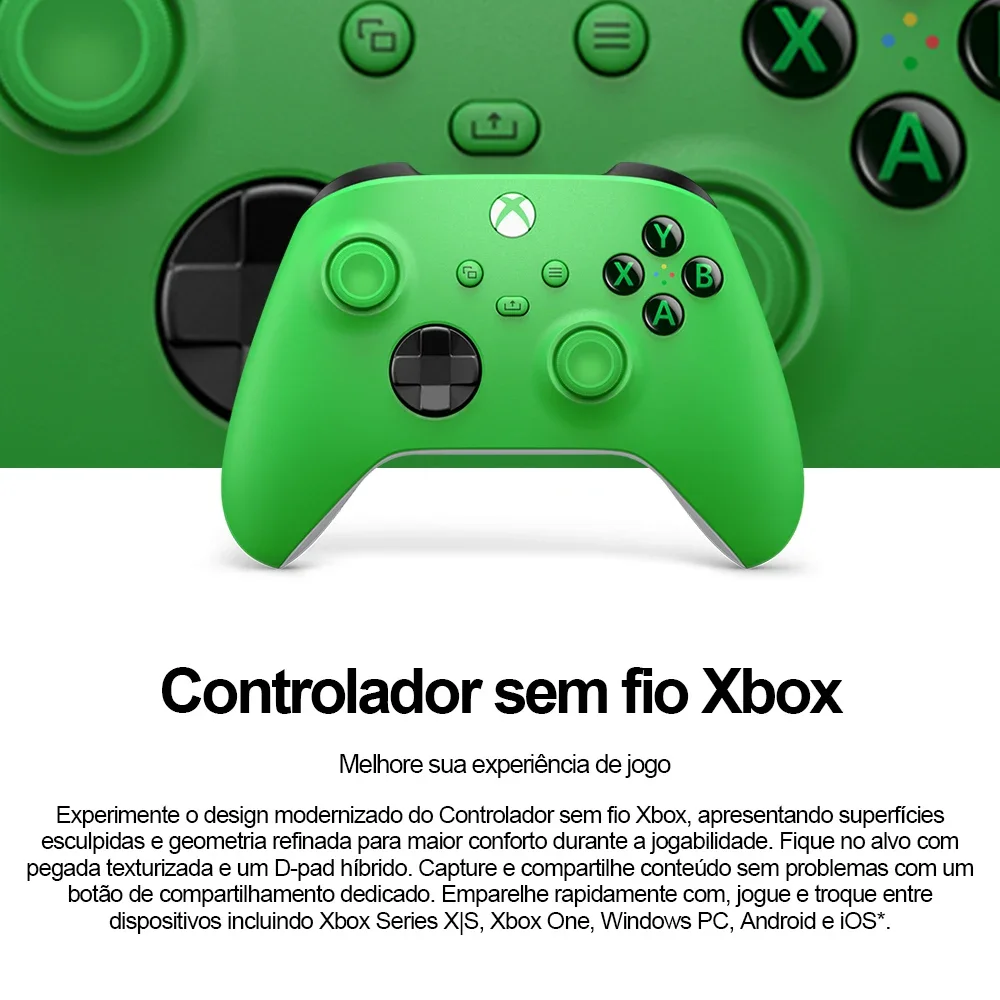 Comando Xbox Series X/S - Controlador sem fio - Verde