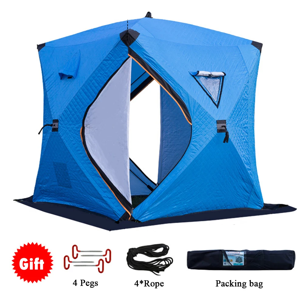 Portable Ice Fishing Shelter Easy Set-up Winter Fishing Tent Ice Fishing Tent  Waterproof &  Windproof