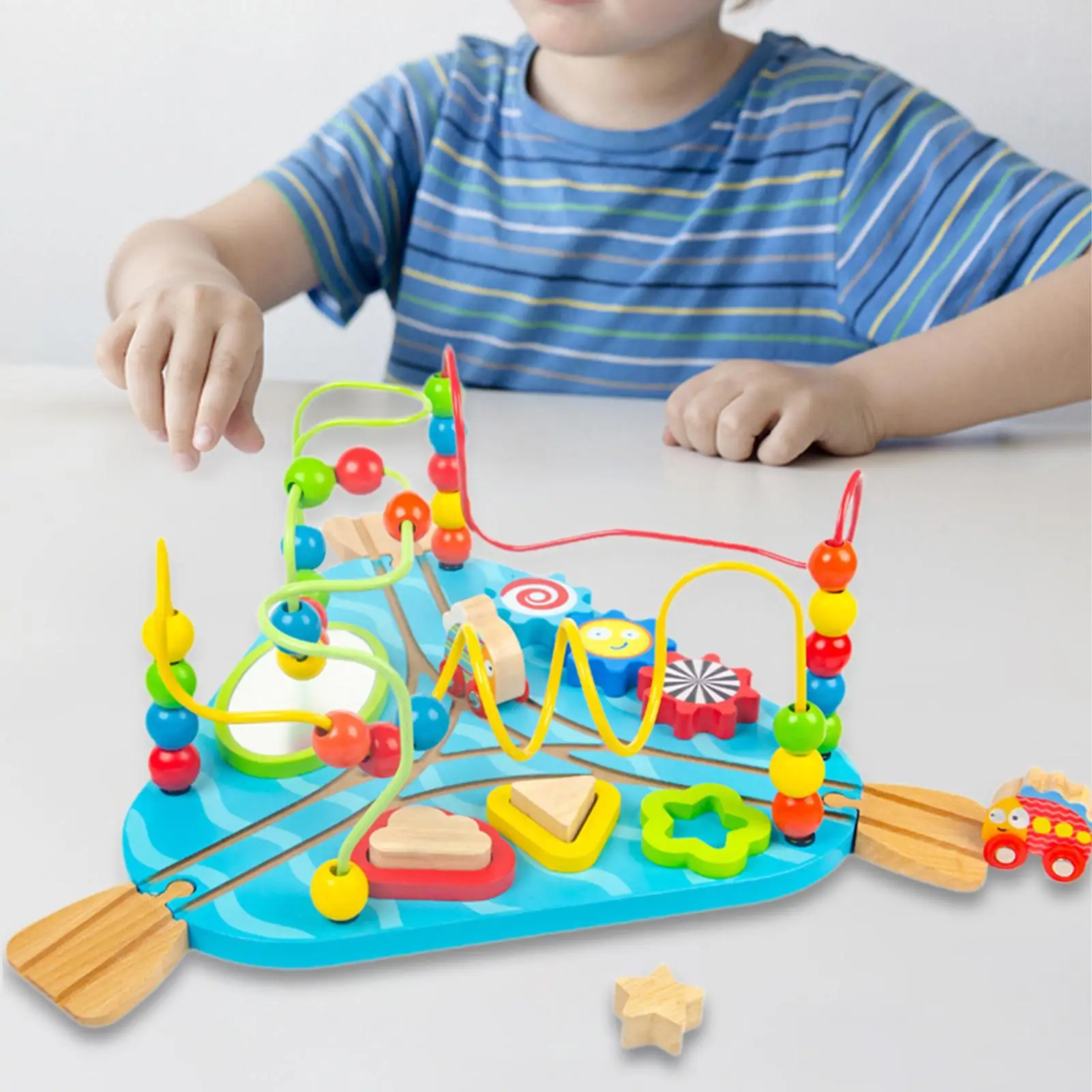 

Bead Maze Toy Fine Motor Skills Preschool Educational Developmental Colorful Roller Coaster Game for Children Birthday Gifts