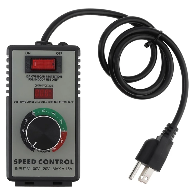 Promotion! AC Motor Speed Controller Variable Speed Controller Fan For Motor Overload Protection US Plug