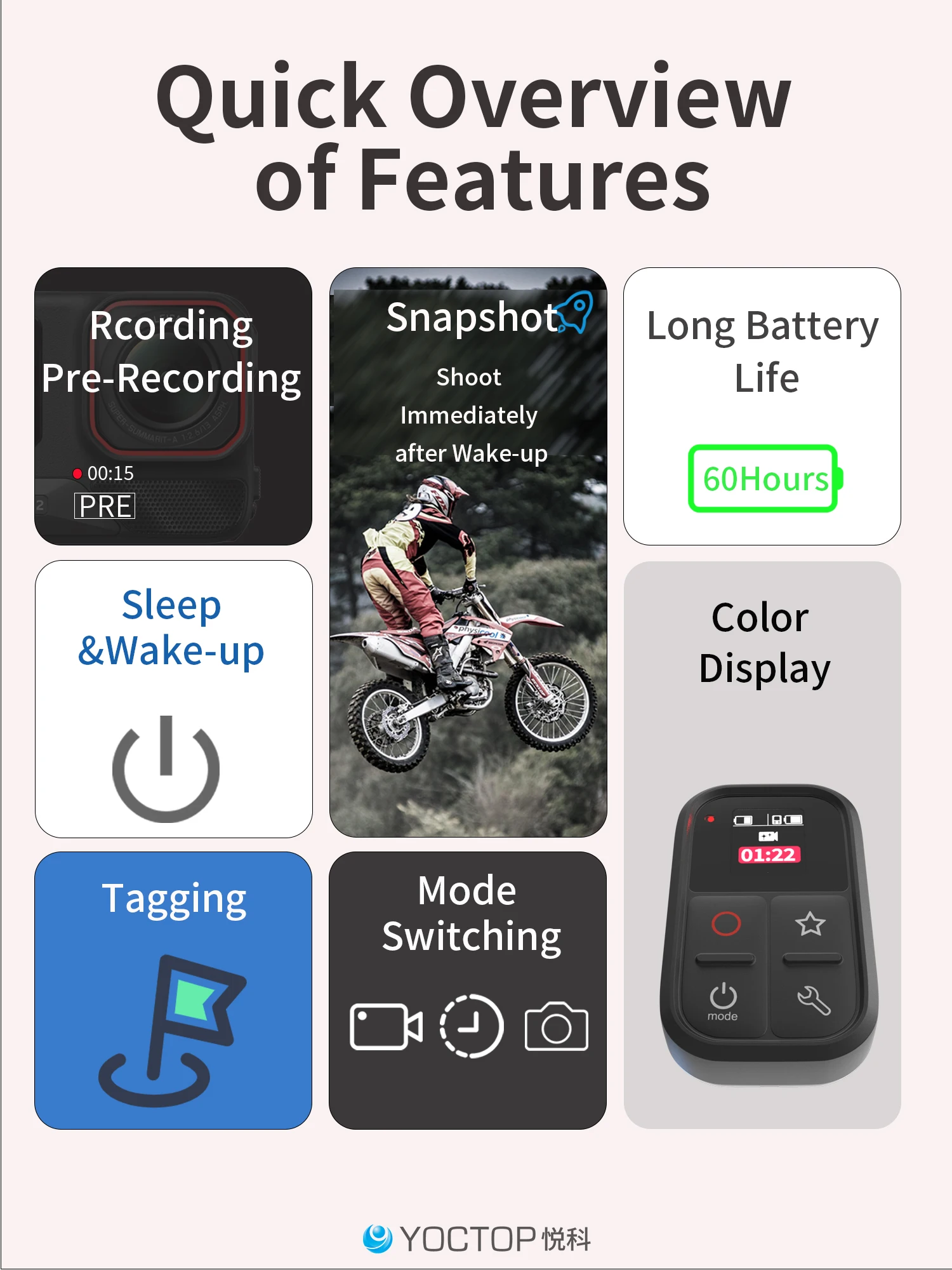 Télécommande Bluetooth étanche pour caméras Insta360 fixée au poignet lors d'une session de ski, idéale pour le contrôle à distance sport extrême.