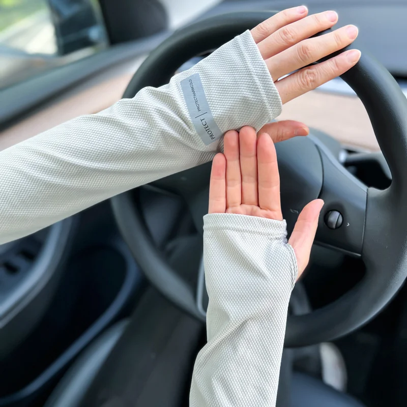 Large Size Ice Sleeves for Men's Sun Protection Japanese Summer Outdoor UV Protection Loose Arm Sleeves Driving Outdoor Gloves ice sleeves