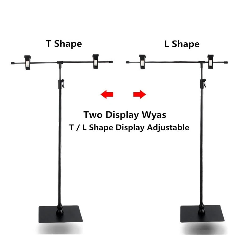Adjustable Poster Stand Stainless Steel Display Banner Stand Holder Clip Display Shelf Holder