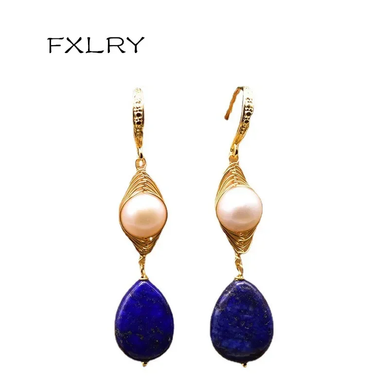 

FXLRY оригинальные серьги ручной работы с натуральным жемчугом в стиле барокко, Винтажные серьги в французском дворцовом стиле с особыми формами жемчужинами, ювелирные изделия