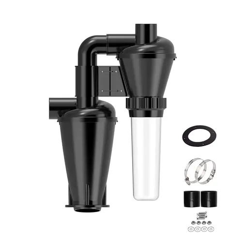 Double Filtration Cyclone Dust Collector 50mm/2'' DIY Turbocharged Woodworking Filter Industrial Separator Collector Canister - Image 8