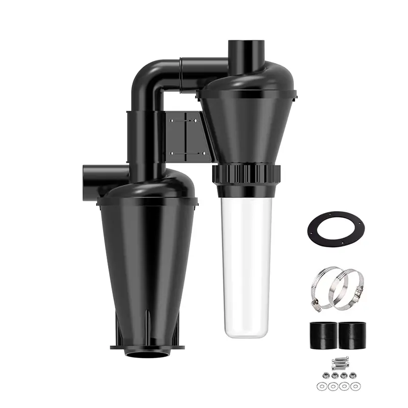 Double Filtration Cyclone Dust Collector 50mm/2'' DIY Turbocharged Woodworking Filter Industrial Separator Collector Canister - Image 8