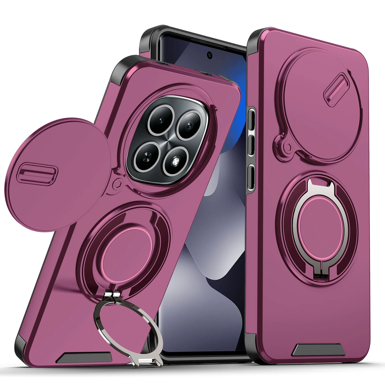 New Armor Case with Slide Lens Protection and Magnetic Ring Holder