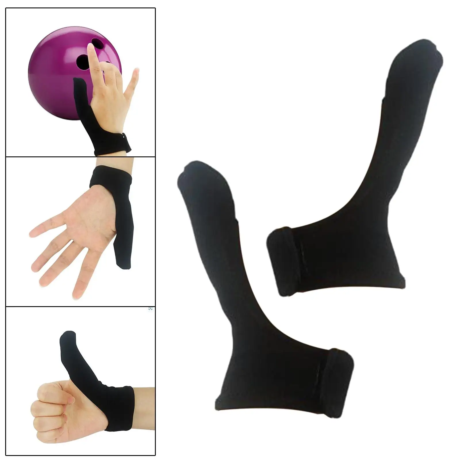 Bowling Glove Bowling Thumb Right Left Hand Grip Protection Gear for Ball Sports