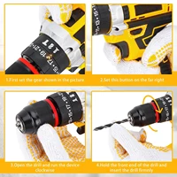 Kit perceuse-visseuse sans fil 21V, 45 Nm et mandrin sans clé 3/8 pouces, embrayage 25+3 vitesses, 120 outils de bricolage pour batterie Makita 21V 3
