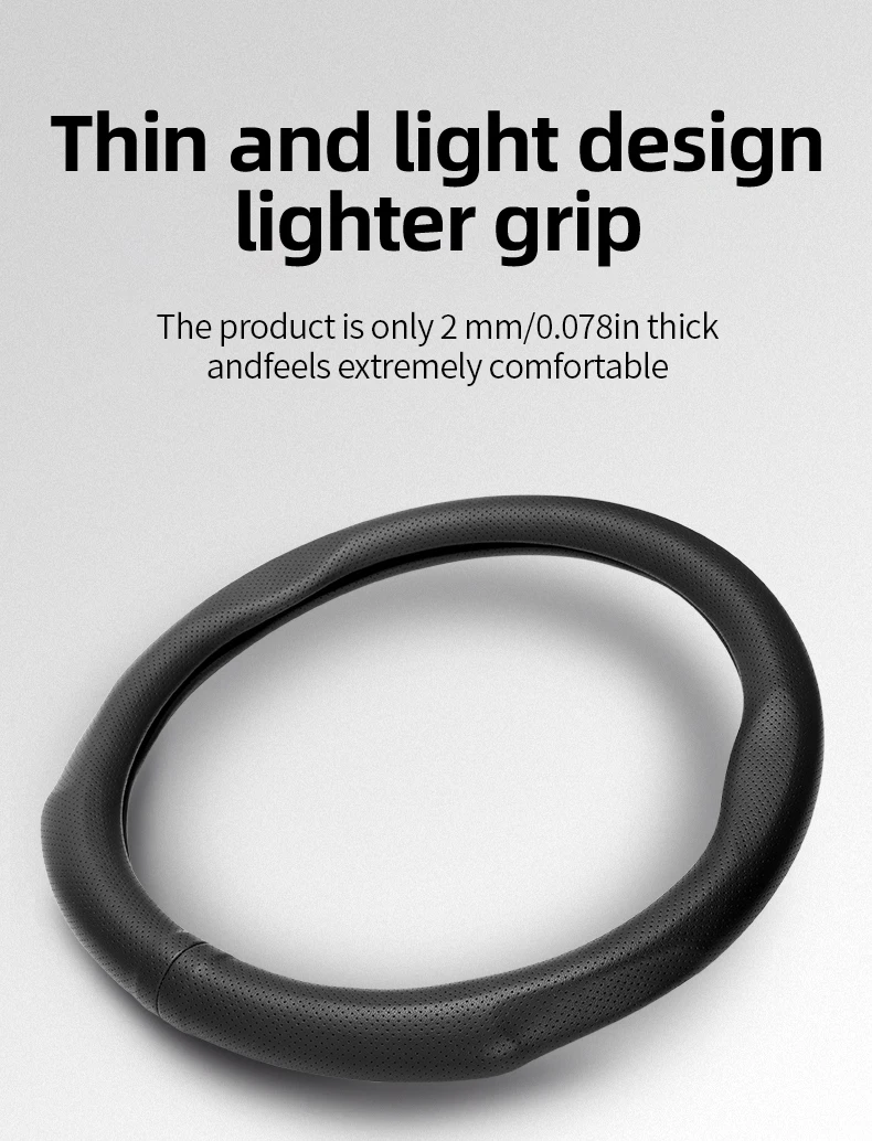 Geeignet für BMW. Ultradünne, atmungsaktive Leder-Lenkradabdeckung. Geeignet für E46 F20 E87 E39 E91 G20 F31 E93 X3 E83 E61 m Serie 1 F30 X5 E90 E60 Z4 E85 E36 G05 F45 F22 G30 X6 I7 – Detail 9