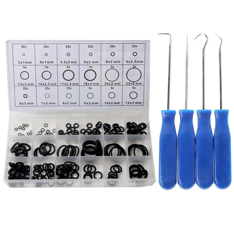 

225PCS Rubber O Ring Gaskets Set Sealing Rubber Bands High Pressure O-Rings Repair Kit for Valve Faucet Pipe Car Plumbing