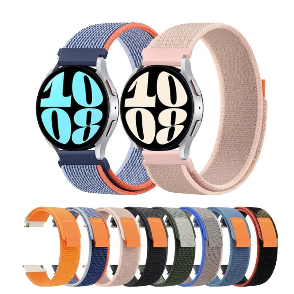 

Ремешок нейлоновый для Samsung Galaxy Watch 6 4 Classic/5 4 5 Pro/Active 2 43-47-44 мм, спортивный браслет для Huawei gt 4/2e/3, 20 мм 22 мм