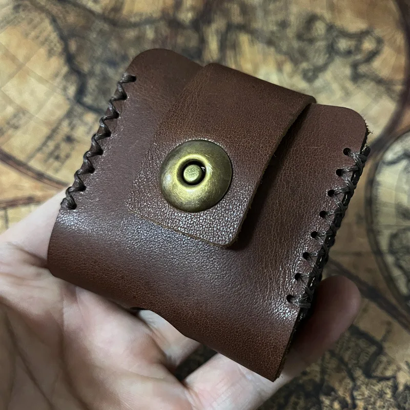 Zippo & Zorro 대형 라이터용  레트로 소가죽 케이스 홀스터, 벨트 루프 ..