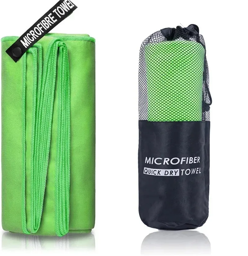 Ultra Compact & Lightweight Microfiber Towel - Quick Dry & Super Absorbent for Travel, Gym, and Camping