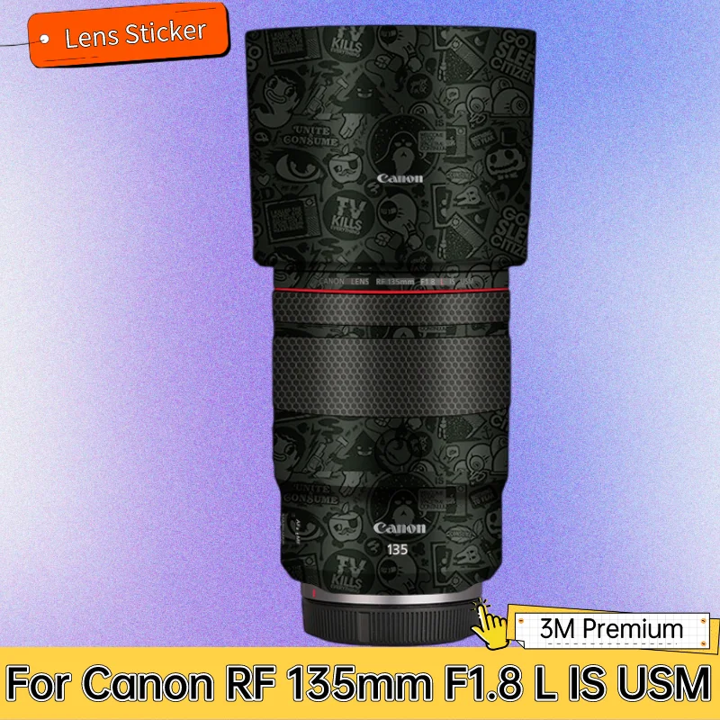 

Для Canon RF 135 мм F1.8 L IS USM наклейка на рассеиватель защитная пленка наклейка против царапин защитное покрытие RF135 135 1,8 F/1,8