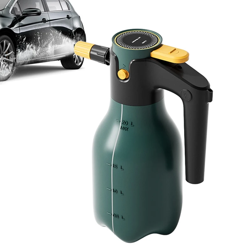 2L Electric Foam Spray Bottle 60&deg; Adjustable High Pressure Car Wash Cannon for Vehicle/Home/Garden Cleaning Sprayer