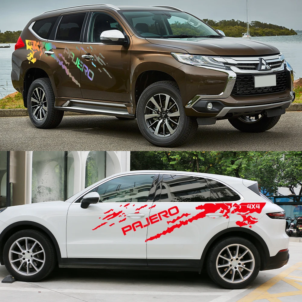 Für mitsubishi pajero 1-4 mk2 tr4 v20 v33 v60 v73 v75 v98 4x4 autos eiten aufkleber grafik spritzt vinyl abziehbilder autozubehör – Detail 3
