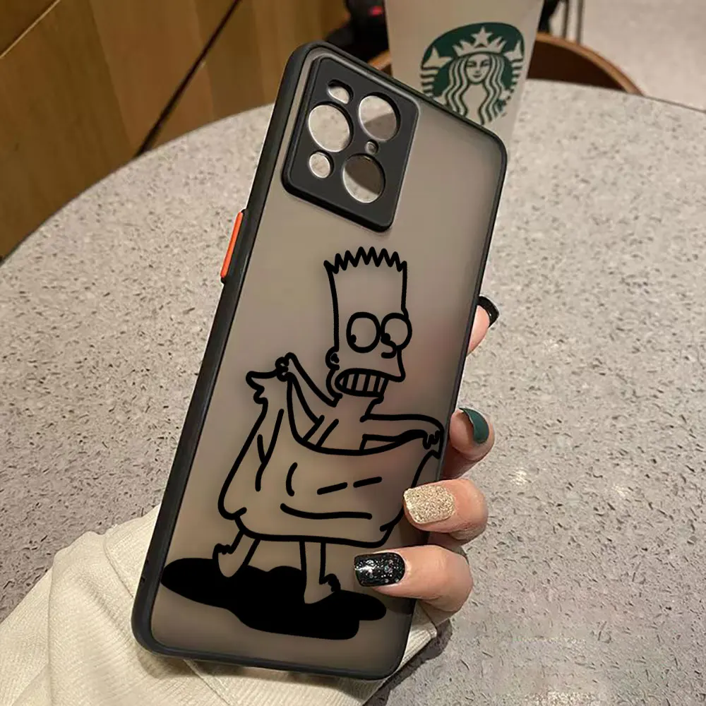 Funda mate para OPPO Realme 10 9 9I 8 8I 7 7I 6 5 3 FIND X3 X4 PRO 4G 5G Funda Coque Capa Funda película The S-Simpsons-S