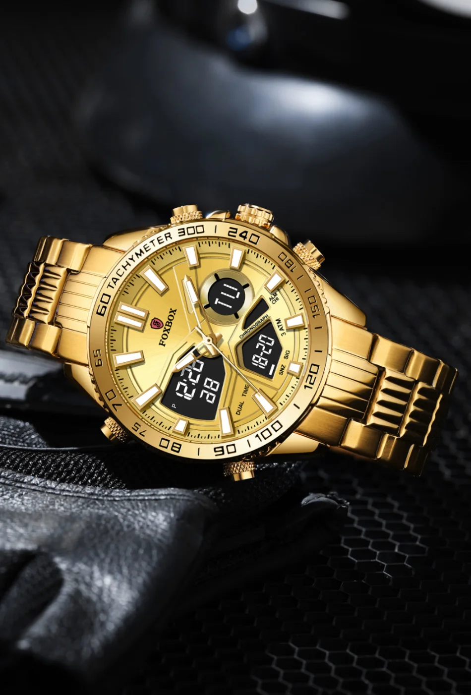 Men Watches Quartz Digital Male Clock Military Sport Blue Stainless Steel Man's Wrist watch_voghion.com