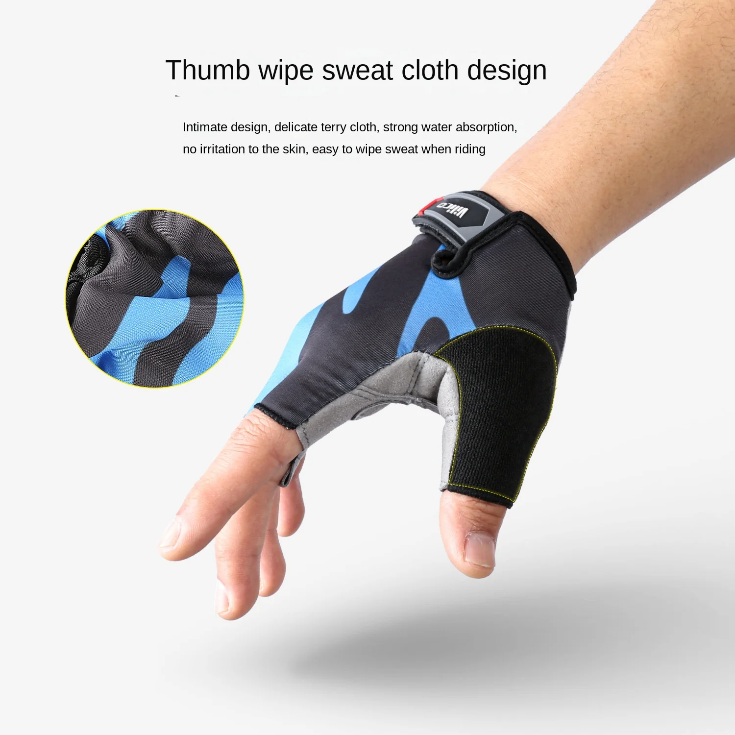 New Outdoor Sports Fitness Training Breathable Non-slip Bicycle Shock Absorbing Riding Half Finger Cycling Gloves Men Women 4
