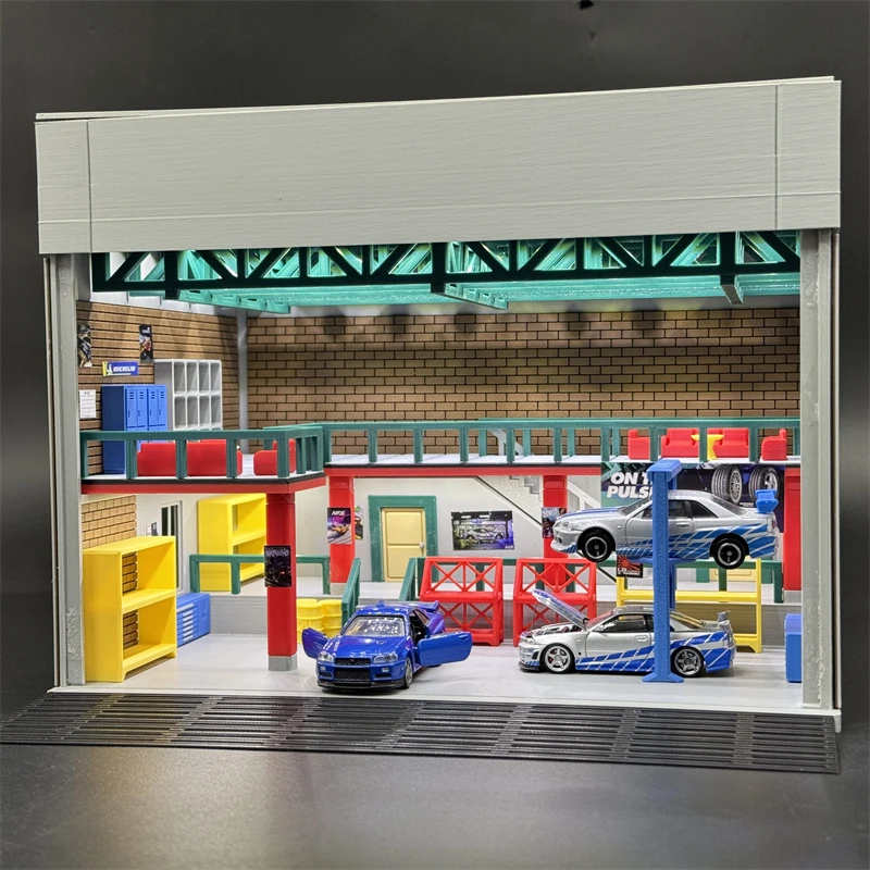 ☆ 1/64 Creative Garage X - Ⅰ Novelty 1/64 Scale Garage Diorama Creative DIY Plastic Assembly