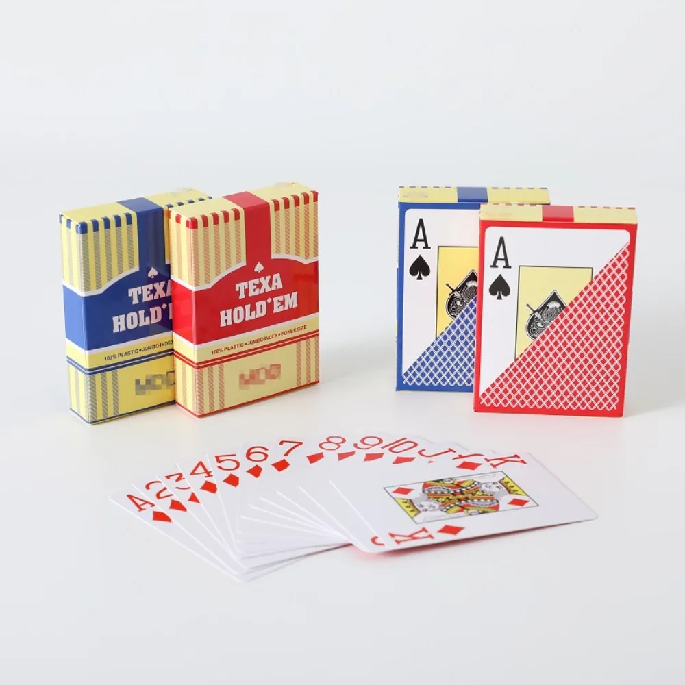 PVC Plastic Playing Card Flexible Scrub Waterproof Poker Club Cards Smooth Large Font Texas Hold'em for All Poker Games playing cards plastic playing cards